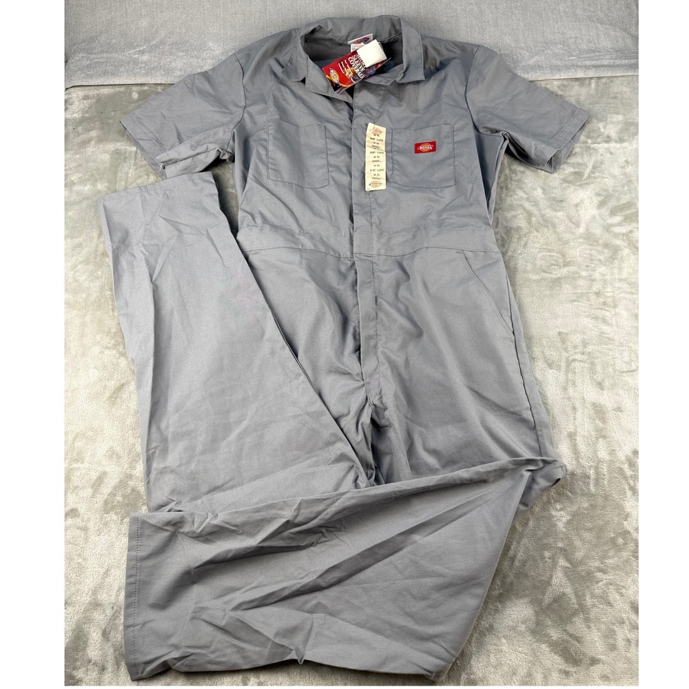 Dickies Coverall Mens 44 Regular Gray Short Sleeve NEW